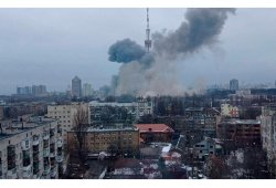 Kiyev teleqülləsi vuruldu - VİDEO