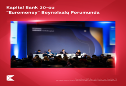 Kapital Bank 30-cu “Euromoney” Mərkəzi və Şərqi Avropa Forumunda