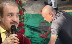 Oğlu Cavanşir Məmmədovun məzarı önündə göz yaşı tökdü - VİDEO