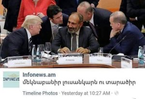 Ermənistan mediası Paşinyanı fotomontajla arzusuna çatdırdı – Fotofakt