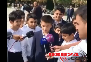 İlham Əliyevin nəvəsi telekanallara müsahibə verdi - VİDEO