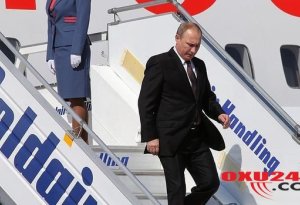 Vladimir Putin Türkiyəyə getdi