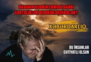 Havanın kəskin enməsi hansı xəstəlikləri kəskinləşdirəcək? - Bu insanlar ehtiyatlı olsun