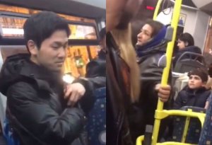 Bakıda avtobusda ŞOK: yaşlı qadın yaponu çinli zənn edib qovmağa çalışdı - VİDEO