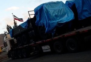 İran-Ermənistan sərhədindən QALMAQALLI GÖRÜNTÜLƏR: Tehran İrəvan üçün hərbi texnika daşıyır - VİDEO