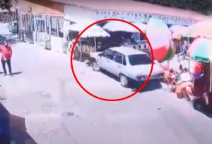Avtomobil bazarda piştaxtaların üstünə çıxdı - HADİSƏ ANI