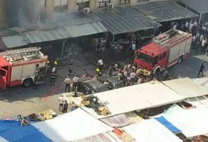 SON DƏQİQƏ! Bakıda məşhur bazar yanır - CANLI VİDEO