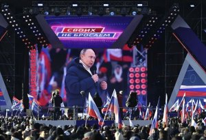 Putinin çıxışı zamanı ŞOK ANLAR: Yayım dayandırıldı