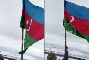 Fərrux kəndinə Azərbaycan bayrağı belə sancıldı - VİDEO