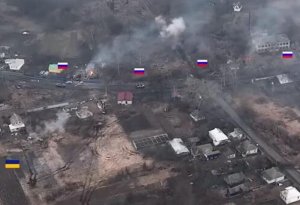 Ukraynanın 1 tankının rus hərbi karvanına qarşı döyüşü - VİDEO