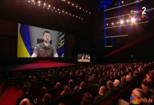 Zelenski Kann Film Festivalının iştirakçılarına müraciət edib