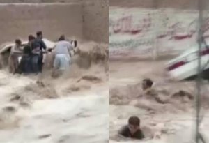 Pakistandan qorxunc görüntülər: Küçələrdə insanları sel aparır - VİDEO