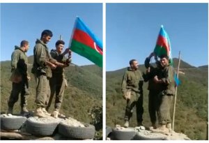 Daha bir strateji yüksəklikdə Azərbaycan bayrağı dalğalanır - VİDEO