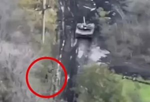 Ukraynalı əsgərin Rusiya tankını təkbaşına məhv etdiyi GÖRÜNTÜLƏR gündəm oldu 