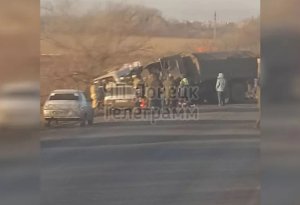 Hərbçiləri daşıyan maşınla avtobus toqquşdu - 16 ölü, 4 yaralı