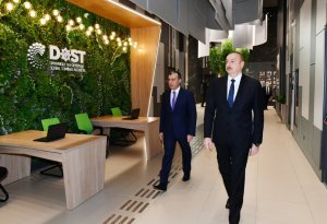 Prezident İlham Əliyev Bakıda 5 saylı DOST Mərkəzinin açılışında iştirak edib
