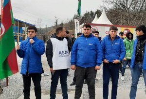 Xankəndi yolunda etiraz aksiyası 104 gündür davam edir - FOTO