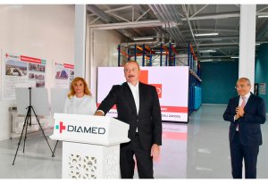 İlham Əliyev Bakıda “Diamed” dərman istehsalı zavodunun açılışında iştirak edib - FOTO