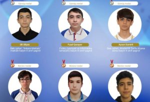 Azərbaycanlı məktəblilər beynəlxalq turnirdə 10 medal qazandı - Fotolar