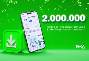 “SİMA İmza”nı yükləyənlərin sayı 2 milyonu ötdü
