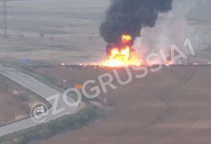 Rusiyanın pilotsuz təyyarəsi Ukraynanın texnika karvanını məhv edib