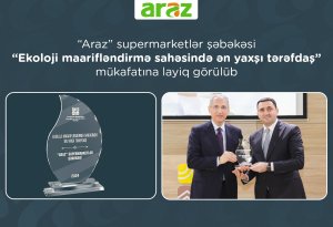 “Araz” supermarketlər şəbəkəsi mükafat aldı