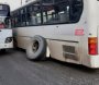 Bakıda avtobusun təkəri qopdu, təhlükəli vəziyyət yarandı- FOTO