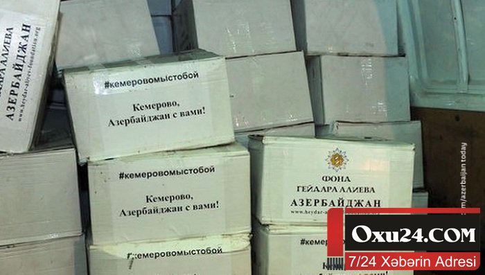 Azərbaycan Rusiyaya 2 ton yardın göndərdi