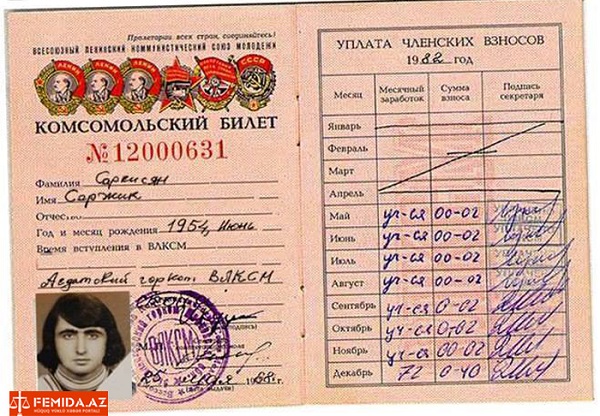 Sarkisyanın sənəd saxtakarlığı - Onun atası kimdir? (FOTOLAR)