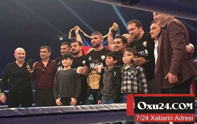 Azərbaycan döyüşçüsü dünya kəmərinə sahib oldu