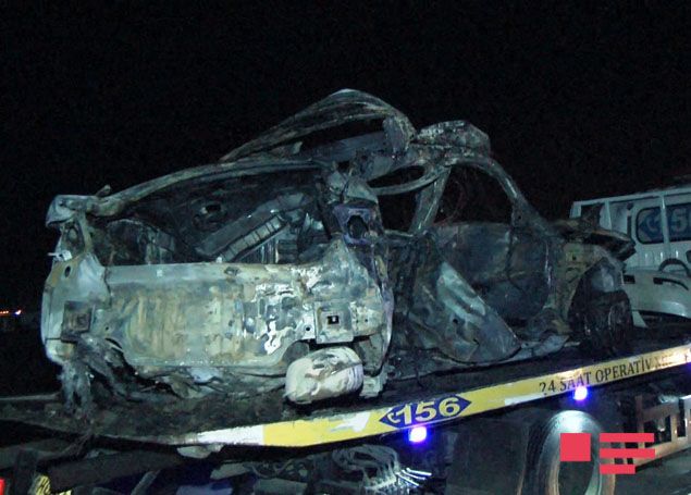 Sumqayıtda ağır qəza: Polis əməkdaşı yanıb öldü :