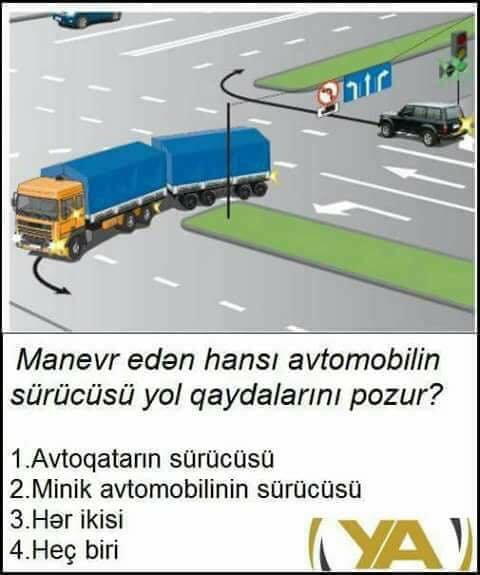 Fotoda hansı sürücü qaydanı pozur?- Maraqlı test