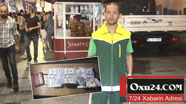 Zibil yığırdı, dollarla dolu pul qapı tapdı