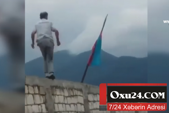 Hər kəs bu azərbaycanlının cəsarətindən danışır: Bayrağa sevgisi ilə düşmənə meydan oxuyan gənc danışdı -