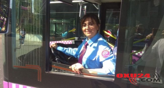 BAKIDA İLK DƏFƏ – SƏRNIŞIN AVTOBUSLARINI QADIN SÜRÜCÜLƏR IDARƏ EDƏCƏK – FOTO