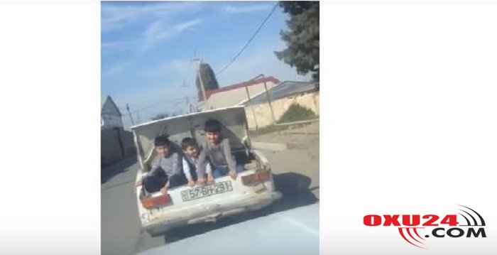 Uşaqları baqajda daşıyırlar! - Azərbaycanda şok olayın VİDEOsu