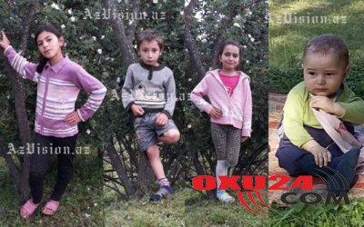 Evdə yanaraq ölən uşaqların FOTOLARI