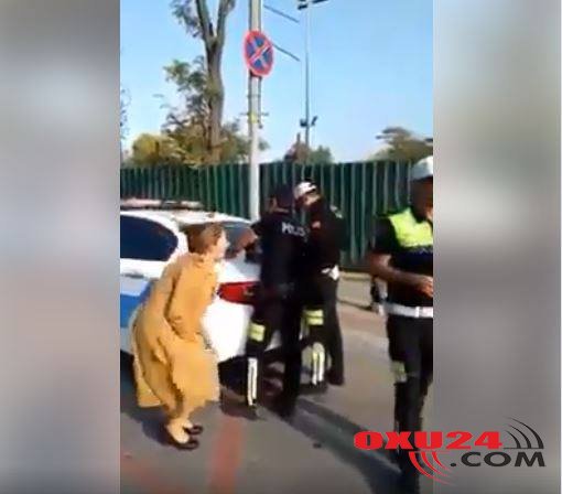 Polis qadın sürücünü saxladı Və görün nələr oldu - Türkiyə bu videodan danışır