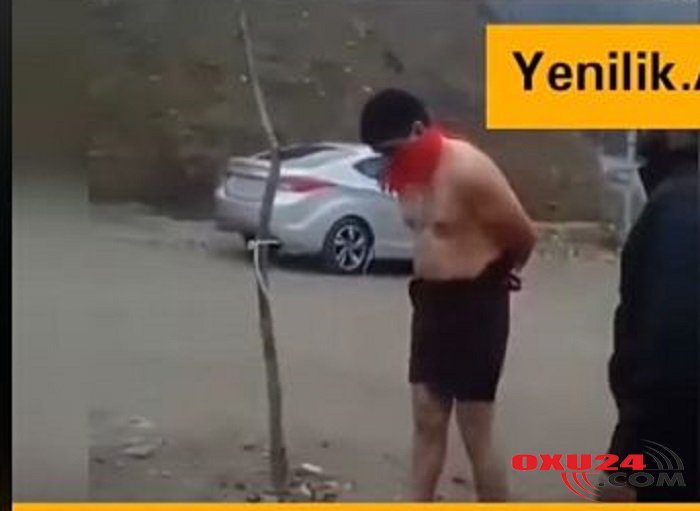 Azərbaycanda daha bir ŞOK: Başqasının arvadına sataşan kişini soyundurub, başına ip bağladılar (18+ VİDEO)
