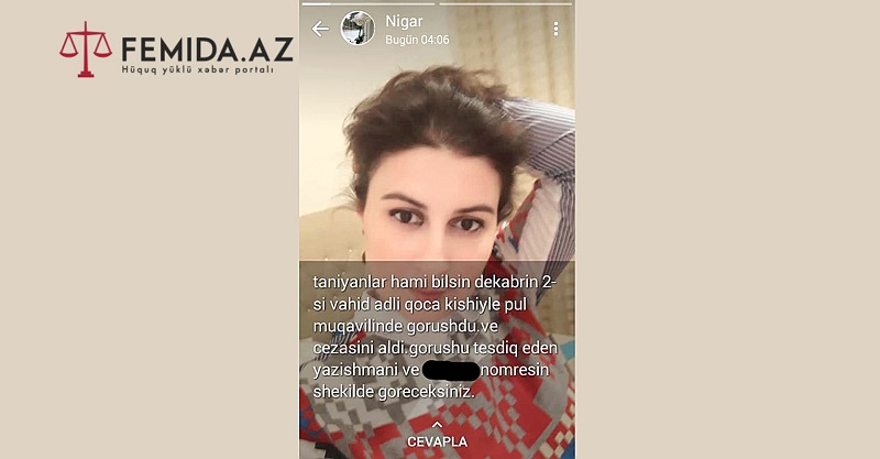 Azərbaycanda biabırçılıq: Keçmiş arvadının şəklini başqa kişilərə göndərdi və biabırçı sözlər yazdı  ( FOTOLAR + VİDEO)