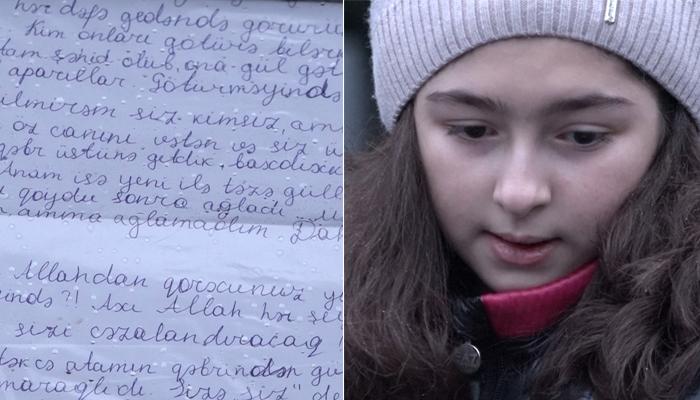 Şəhid qızından atasının məzarından gülləri oğurlayanlara MƏKTUB