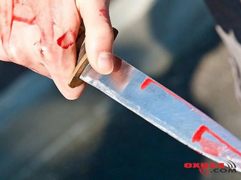 Evinə gəlib onu təhqir edən adamı bıçaqladı