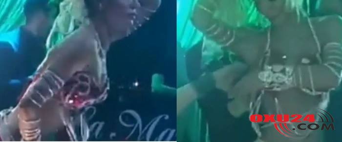 ŞOK görüntü: Azərbaycanlı rəqqasənin rəqs zamanı buzqalteri açıldı, aləm qarışdı +VİDEO