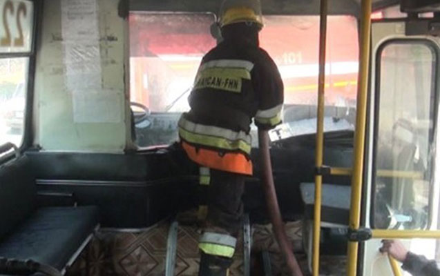 Bakıda sərnişin avtobusunda partlayış