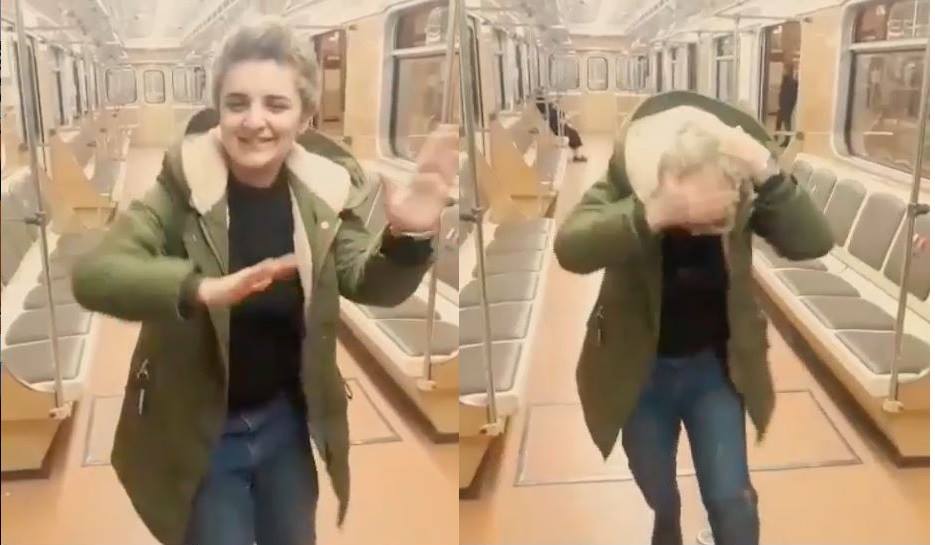 Bakı metrosunda gecə saatlarında qız görün nə etdi