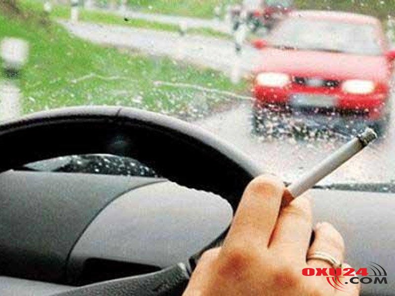 Sükan arxasında siqaret çəkən sürücülərlə bağlı YENİ XƏBƏR - FOTO