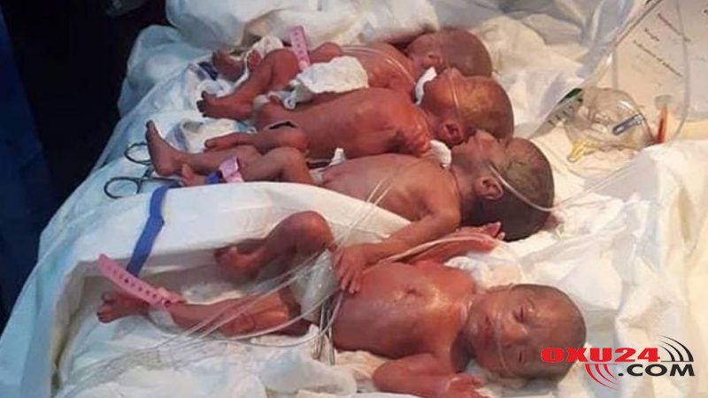 Eyni vaxtda doğulan 7 uşaq dünyasını dəyişdi