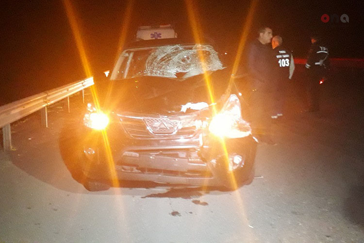 Dəhşətli qəza:Goranboyda piyada maşının altında qaldı