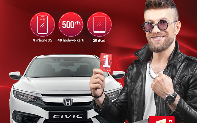 BirKart-la alış-veriş edib, Honda Civic avtomobili qazanın!