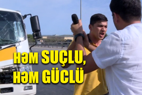 Bakıda məşhur şirkətin sürücüsü jurnalistə hücum edib,onu döydü
